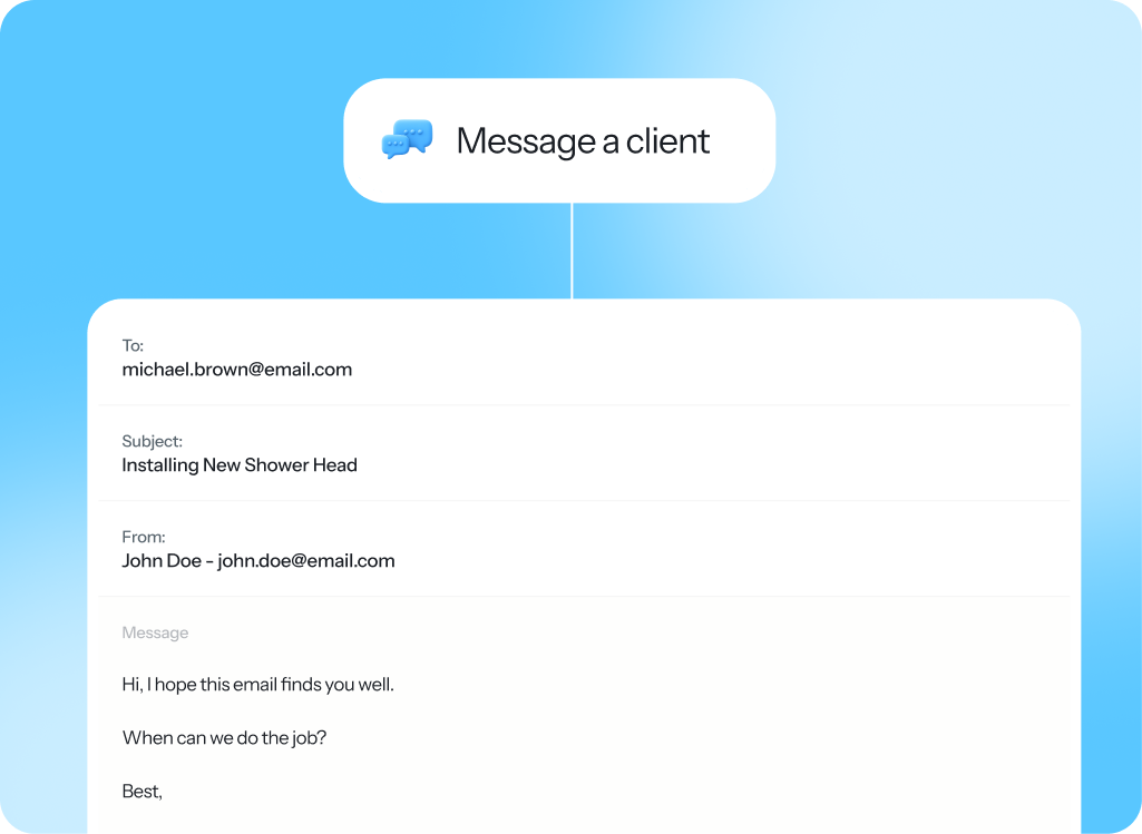 Message clients
from the job